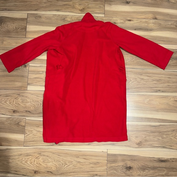 Lauren Ralph Lauren Womens Plush Robe Red Fleece Embroidered RL Size S Sleepwear - Picture 7 of 7